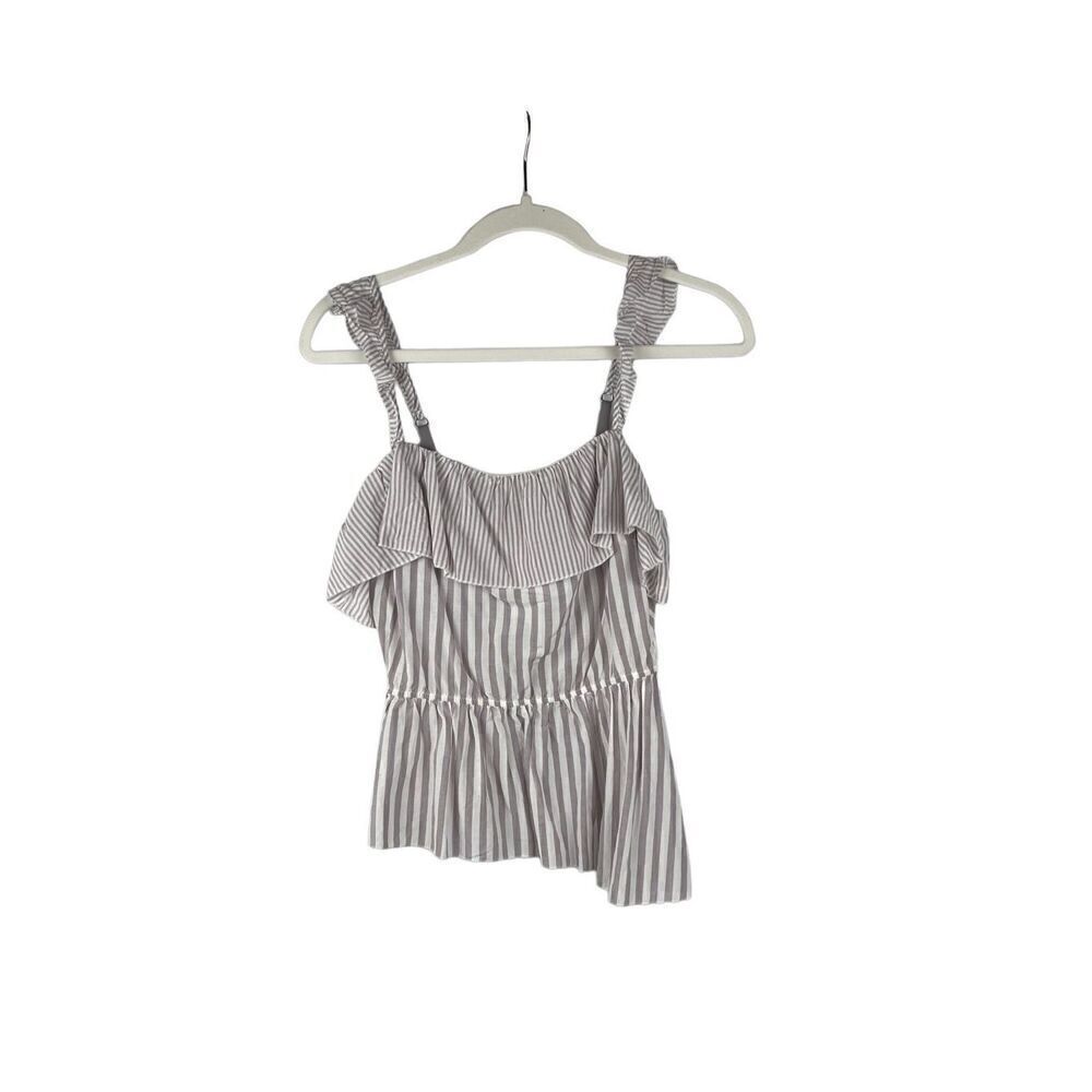 NWT Victoria’s Secret Ruffle Dream Angel Striped Asymmetrical Cami Small
